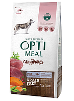 Optimeal Беззерновой сухой корм для взрослых собак всех пород - утка и овощи 1.5 кг