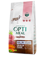 Optimeal Беззерновой сухой корм для взрослых собак всех пород - утка и овощи 10 кг