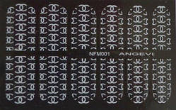 Наклейки для нігтів "Білі" NFM 001