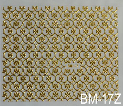 Наклейка для дизайну нігтів на клейовій основі "Золото" BM — 17Z