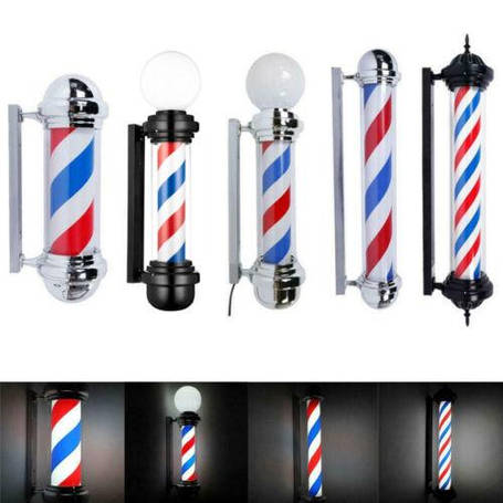 Barbers pole знак символ для барбершопу