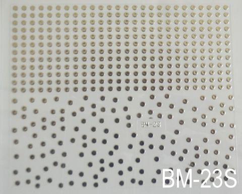 Наклейка для дизайну нігтів на клейовій основі "Срібло" BM — 23S
