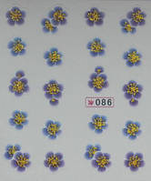 Наклейки для нігтів на водній основі No086