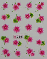 Наклейки на водній основі для дизайну нігтів No89