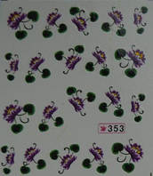 Наклейки на водной основе для дизайна ногтей №353