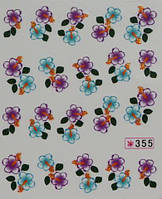 Наклейки на водній основі для дизайну нігтів No355