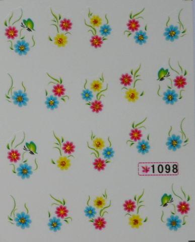Наклейки на водній основі для дизайну нігтів No1098