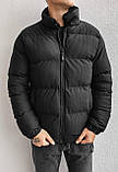 Куртка пуховик чоловіча зимова чорна вельветова тепла молодіжна укорочена дута, фото 7