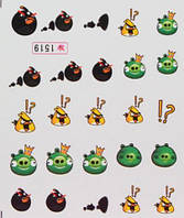 Наклейки на водній основі для дизайну нігтів No1519