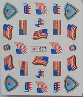 Наклейки на водній основі для дизайну нігтів No1677