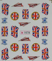 Наклейки на водній основі для дизайну нігтів No1679