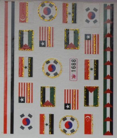 Наклейки на водній основі для дизайну нігтів No1688, фото 1