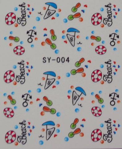 Наклейки на водній основі для дизайну нігтів SY004