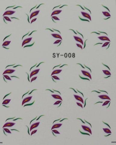 Наклейки на водній основі для дизайну нігтів SY008, фото 1