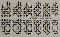 Наклейки для нігтів "Чорні" NFM 033