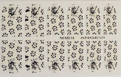 Наклейки для нігтів "Чорні" NFM 014