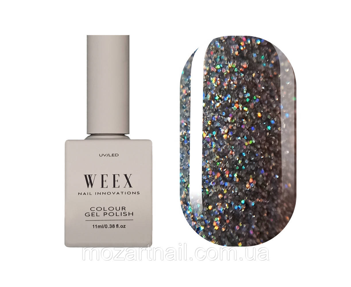 Гель-лак Weex 759 (сірий з блискітками), 11ml