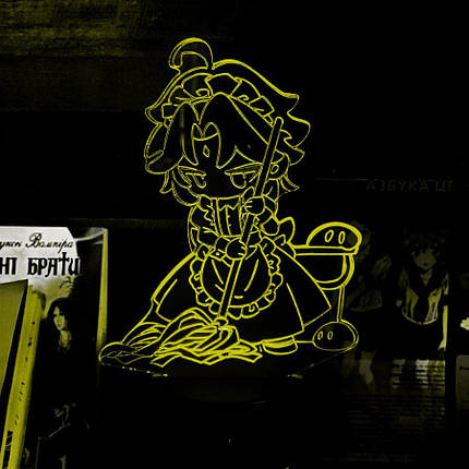 Акриловий світильник-нічник Сяо 3 жовтий tty-n002056, фото 2