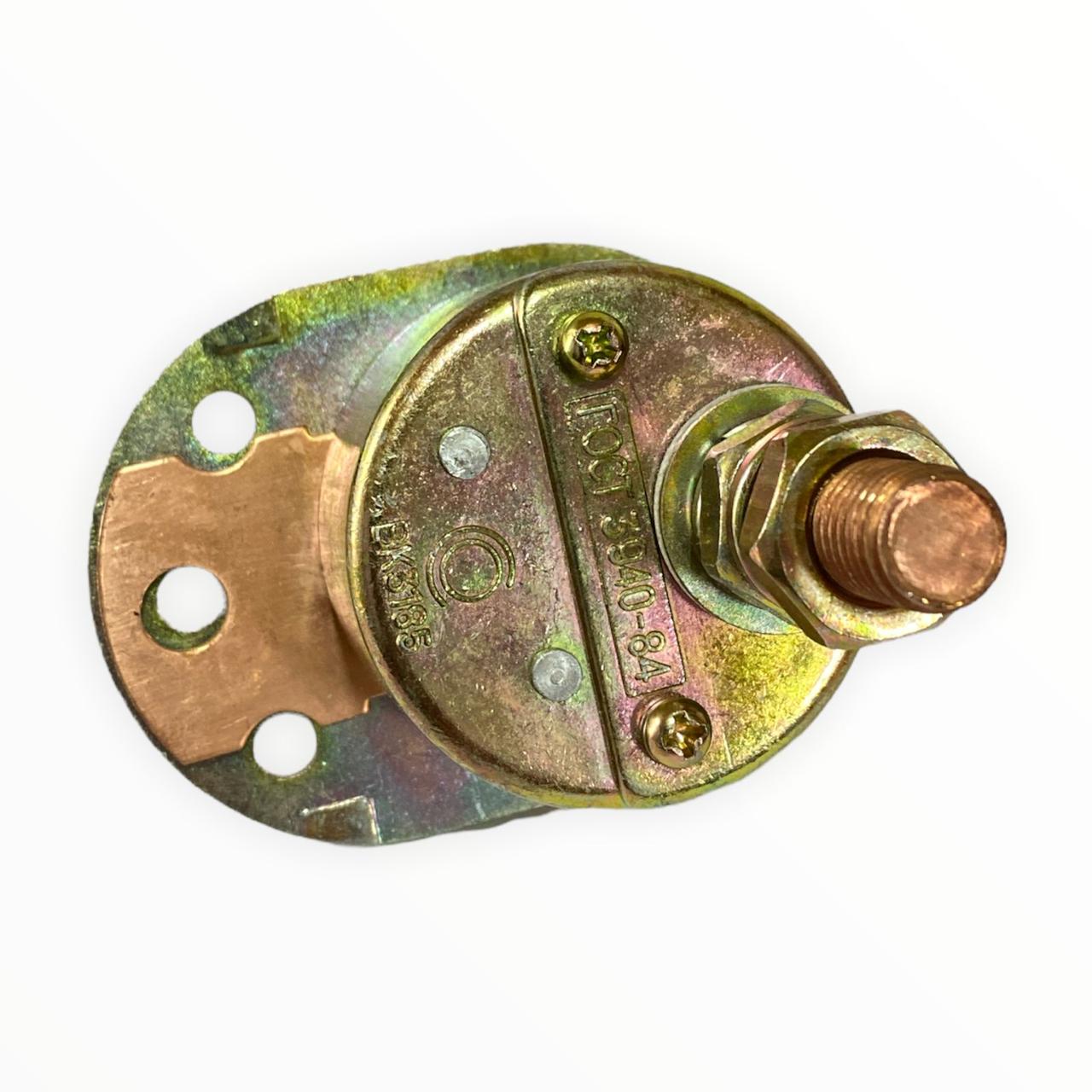 Выключатель массы УАЗ 452, 469 старый образец (кнопка, контакты медь ...