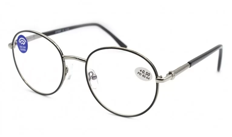 Окуляри для зору круглі Gvest 21418-C6 з покритям Blue Blocker, фото 1