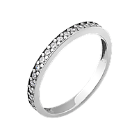 Серебряное кольцо Неделька с маленькими белыми фианитами