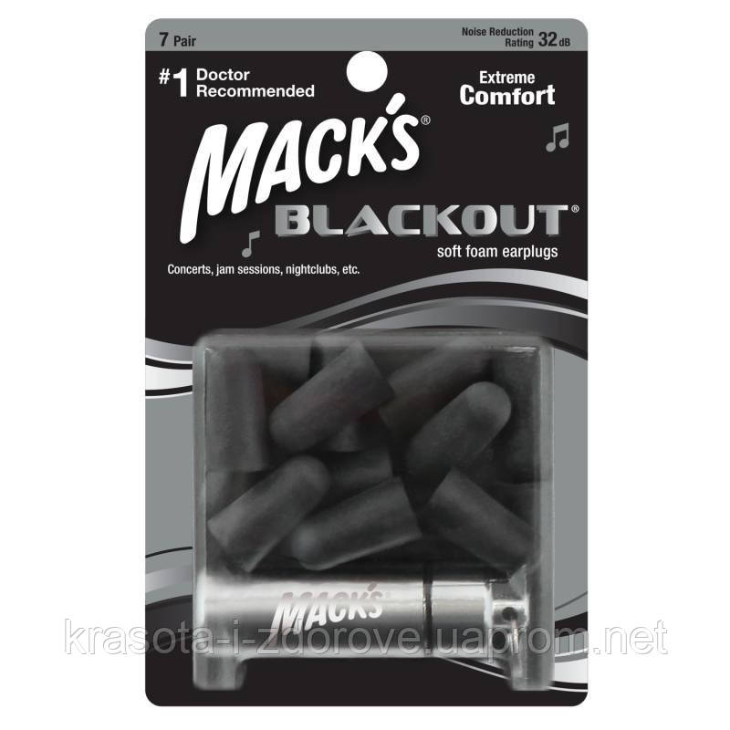 Беруши MACK`S Blackout Foam Из Полиуретана Защита от Шума до 32 ДБ 7 ...