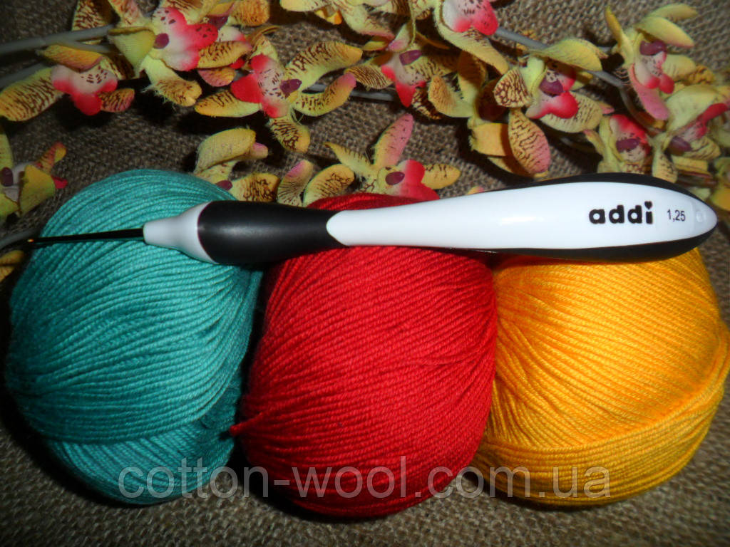 Addi swing (Адді) гачок в'язальний No1.25,ергономічна ручка, фото 1