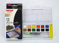 Фарби акварельні "Joyko" 12кол. WC-2000 з пензликом, шт