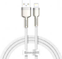 Кабель Baseus Cafule Metal Series Data Cable USB to Lightning 2.4A 1m CALJK-A02 White