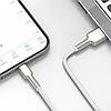Кабель Baseus Cafule Metal Series Data Cable USB to Lightning 2.4A 1m CALJK-A02 White, фото 6