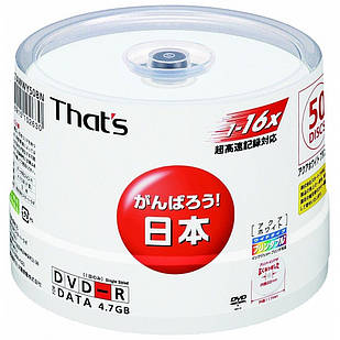 That's Taiyo Yuden DVD-R 4.7 GB Aqua Wide Printable made in Japan