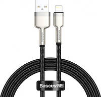 Кабель Baseus Cafule Metal Series Data Cable USB to Lightning 2.4A 2m CALJK-B01 Black
