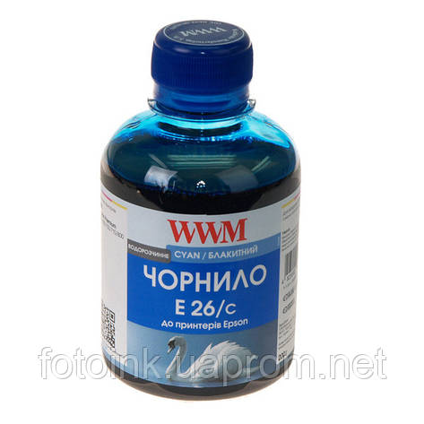 Чорнила WWM для Epson XP-600, XP-605, XP-700, Cyan 200г Водорозчинні (E26/C), фото 2