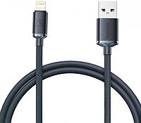 Кабель Baseus Crystal Shine Series Fast Charging Cable USB to Lightning 2.4A 1.2m CAJY000001 Black