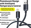 Кабель Baseus Crystal Shine Series Fast Charging Cable USB to Lightning 2.4A 2m CAJY000101 Black, фото 8