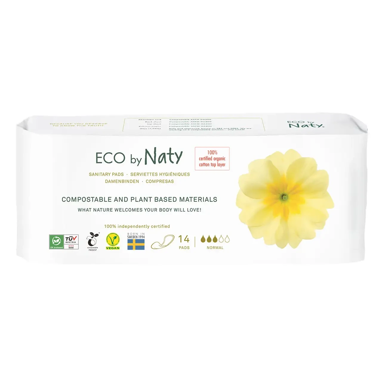 Прокладки жіночі гігєнічні ECO BY NATY 14 шт. в уп.