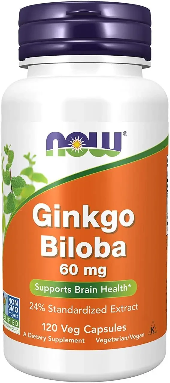 Гінкго Білоба Now Foods Ginkgo Biloba 60 mg 120 капс, фото 1