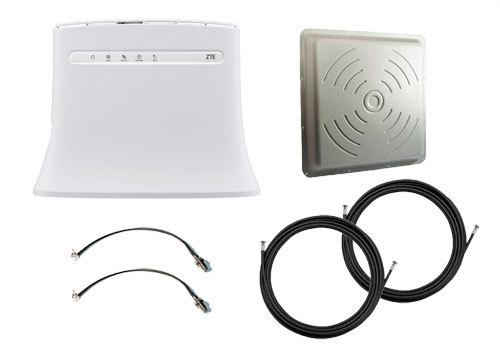 Комплект для интернета стационарный wifi модем ZTE MF283V+ антенна mimo 24дб+ кабель 2/10+ 2 переходника - фото 1 - id-p1670260752
