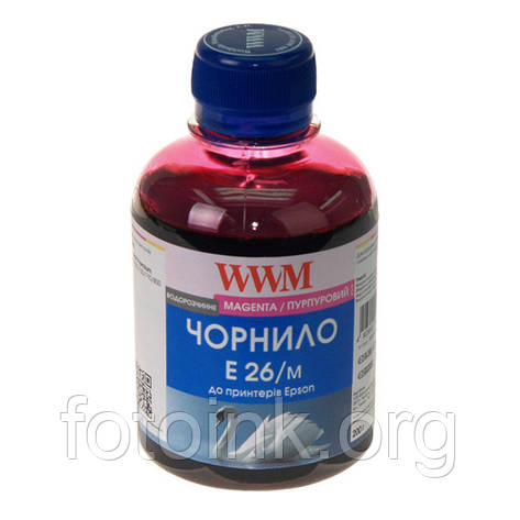Чорнила WWM для Epson XP-600, XP-605, XP-700, 200г Magenta, Водорозчинні (E26/M), фото 1