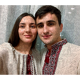 Середній Фігурний Дерев'яний Фото Пазл Woods Story За вашим фото L