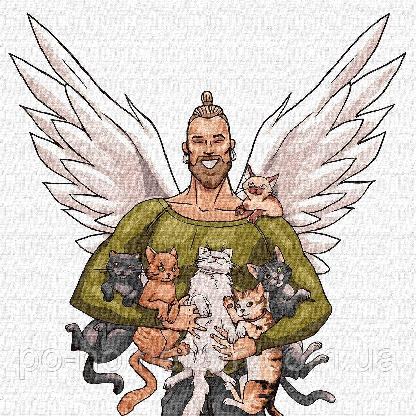 Акційна Картина за номерами Ідейка Рятівник тваринок (KHO4352) 30 х 30 см, фото 1