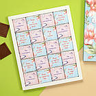 Шоколадний набір Мамі на 20 мініплиток шоколаду з компліментами, вага 100 грам, фото 2