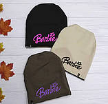 Жіноча шапка з принтом Barbie, фото 8