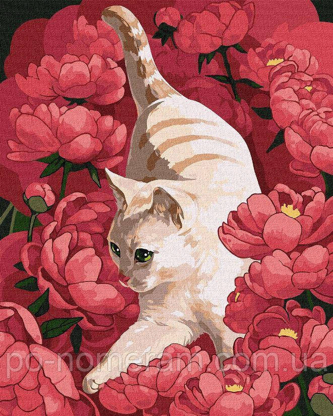Картина за номерами Ідейка Грайлива киця ©Kira Corporal (KH4347) 40 х 50 см