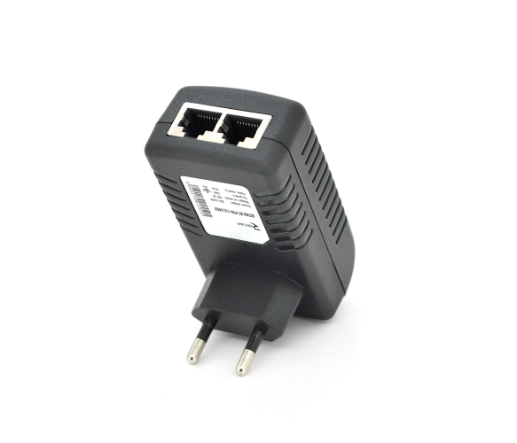 POE инжектор RITAR RT-PIN-24/12EU, 24V 0,5A (12Вт) с портами Ethernet 10/100Мбит/с, EU PLUG