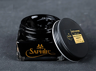 Чорний крем для жированої шкіри Saphir Medaille D'or Oiled Leather Cuir Gras (75мл)