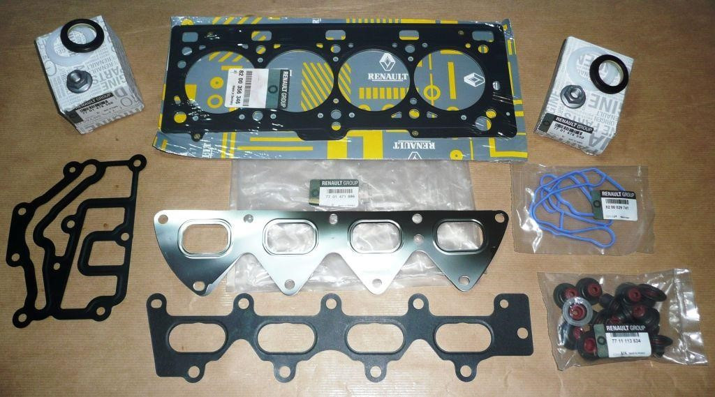 Комплект прокладок двигуна Renault Clio 2 Рено Кліо 2 (1998-2005) — Renault (Оригінал) 7701471886, фото 1