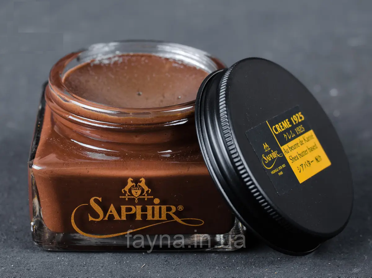 Коричневий крем для жированої шкіри Saphir Medaille D'or Oiled Leather Cuir Gras (75мл)
