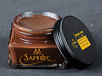 Коричневий крем для жированой кожи Saphir Medaille D'or Oiled Leather Cuir Gras (75мл)