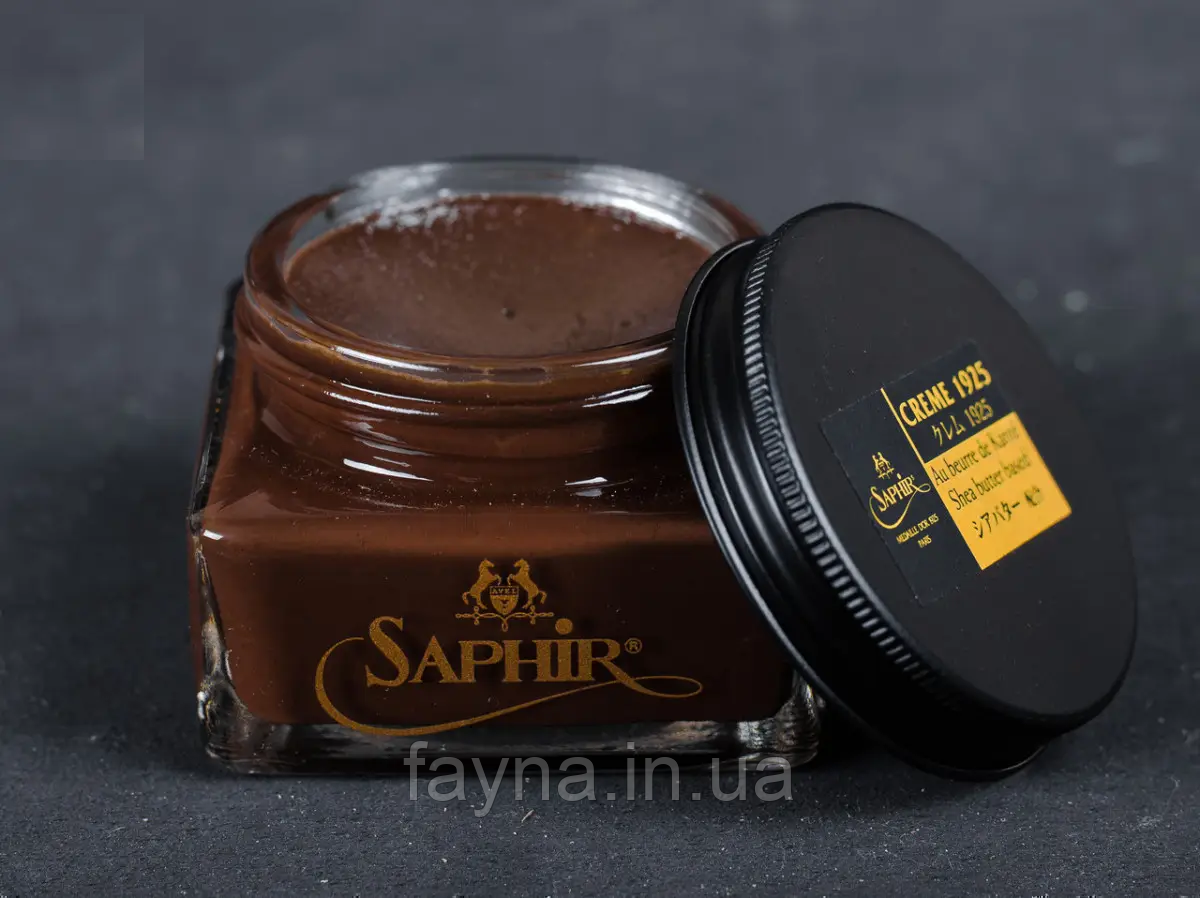 Темно-коричневий крем для жированої шкіри Saphir Medaille D'or Oiled Leather Cuir Gras (75мл)